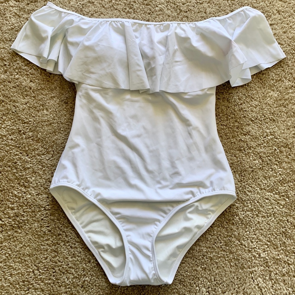 Off the Shoulder One Piece Swimsuit